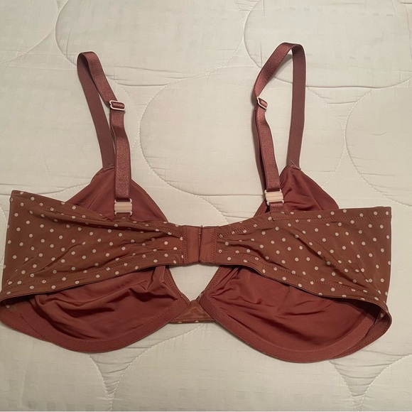 Victoria's Secret Unlined Demi Brown Polka Dot Bra - Picture 7 of 9